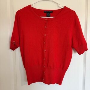 Grace Elements Red Button-Up Cardigan